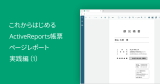 これからはじめるActiveReports帳票～ページレポート実践編（1）