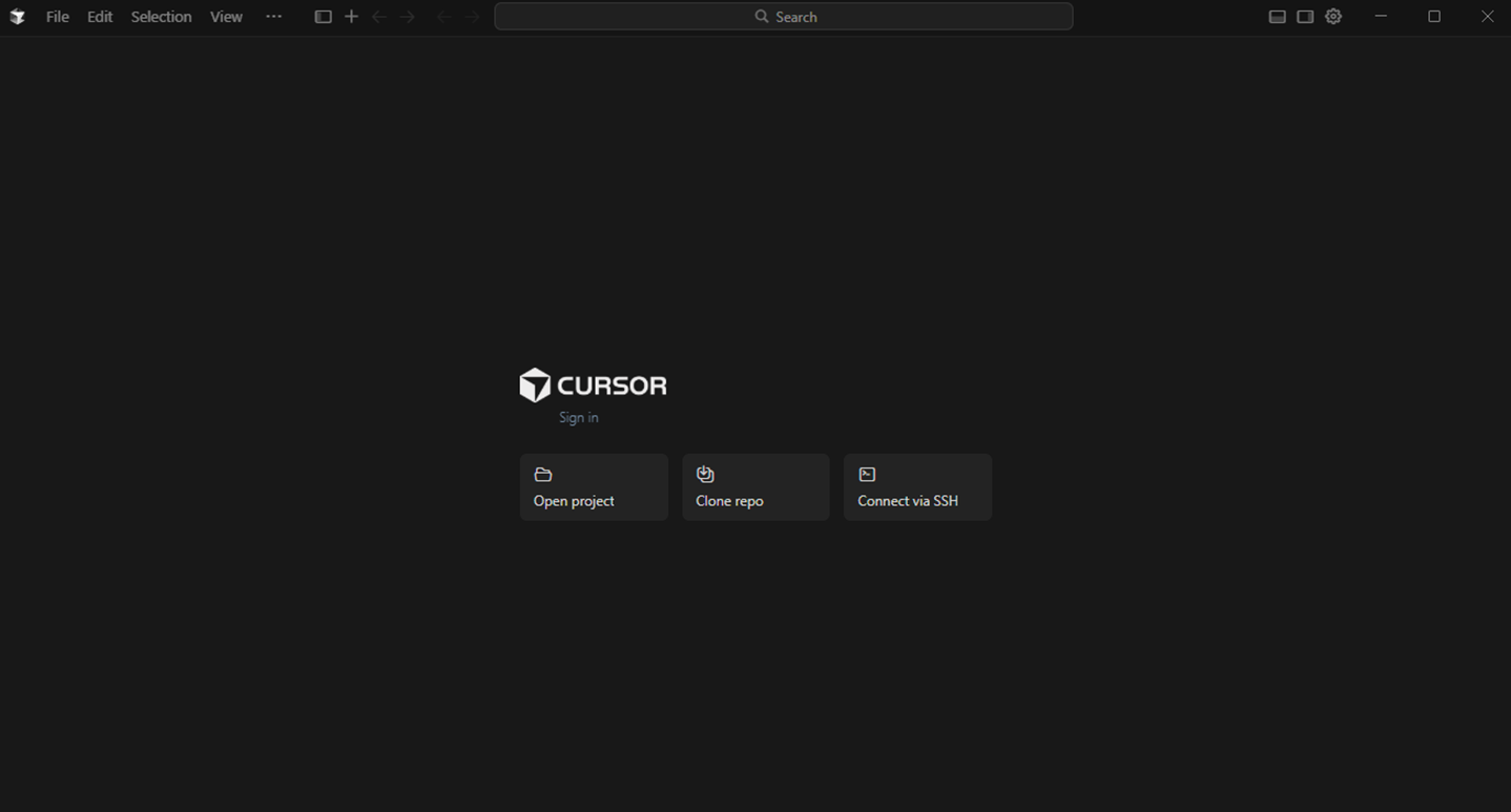 Cursorの初期画面