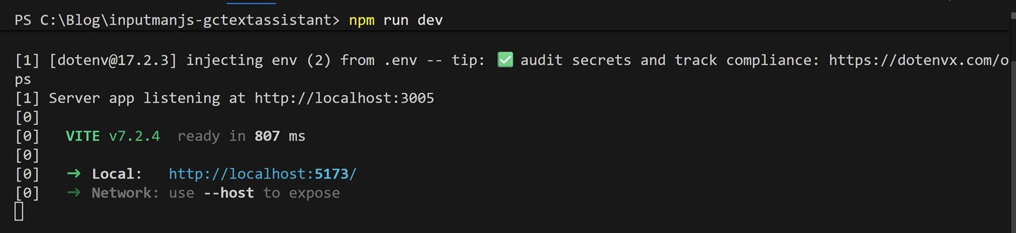 concurrentlyでViteの開発サーバーとExpressを同時に起動