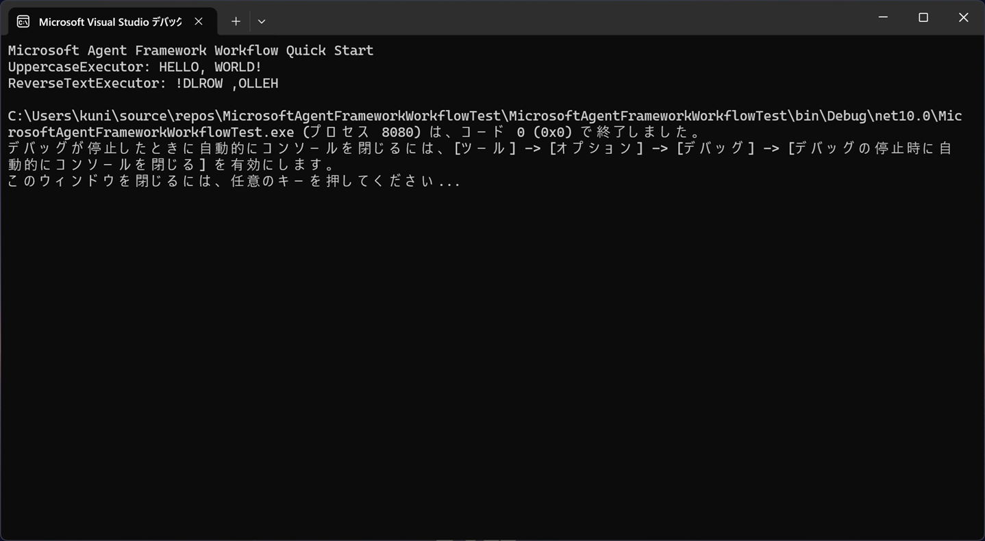 アプリケーションの作成