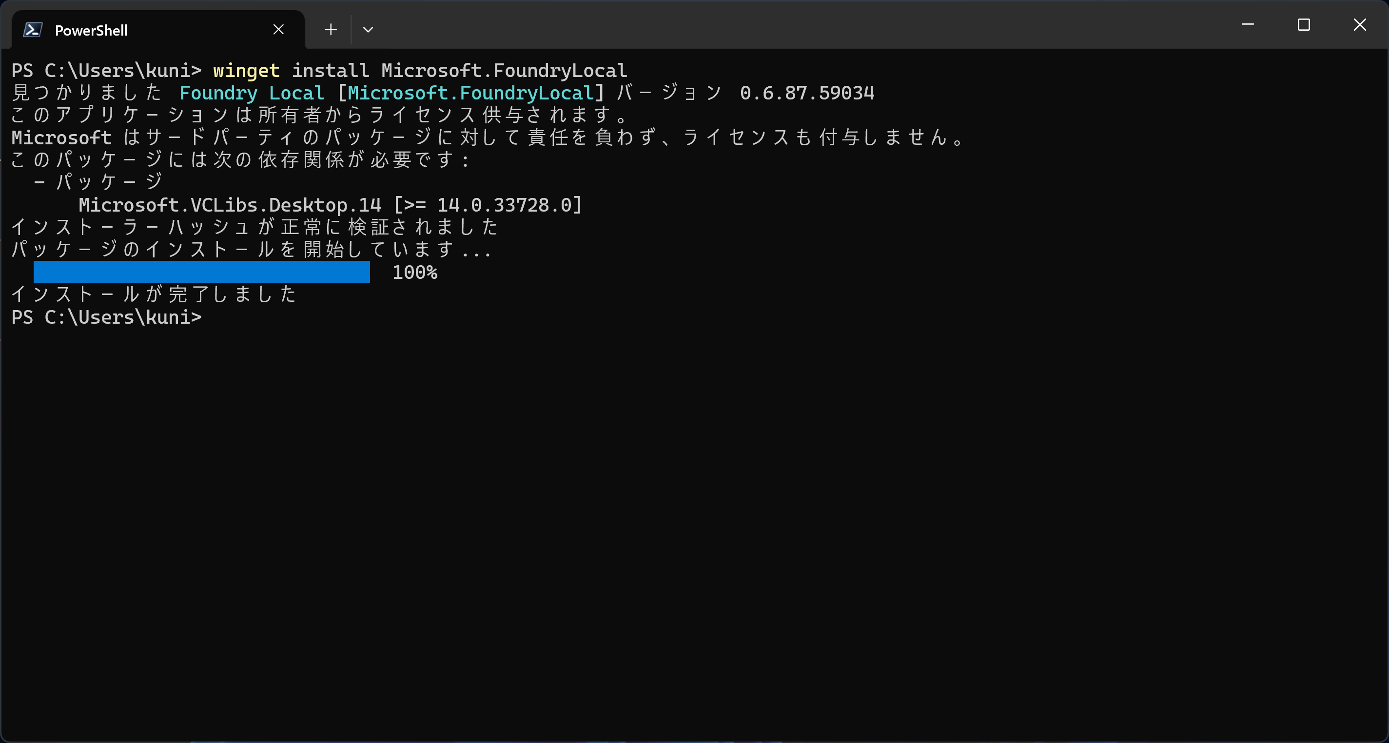 Foundry Localのインストール