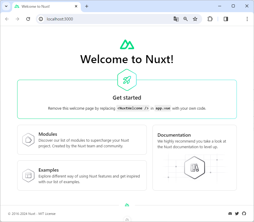 Nuxt.jsアプリケーションの起動