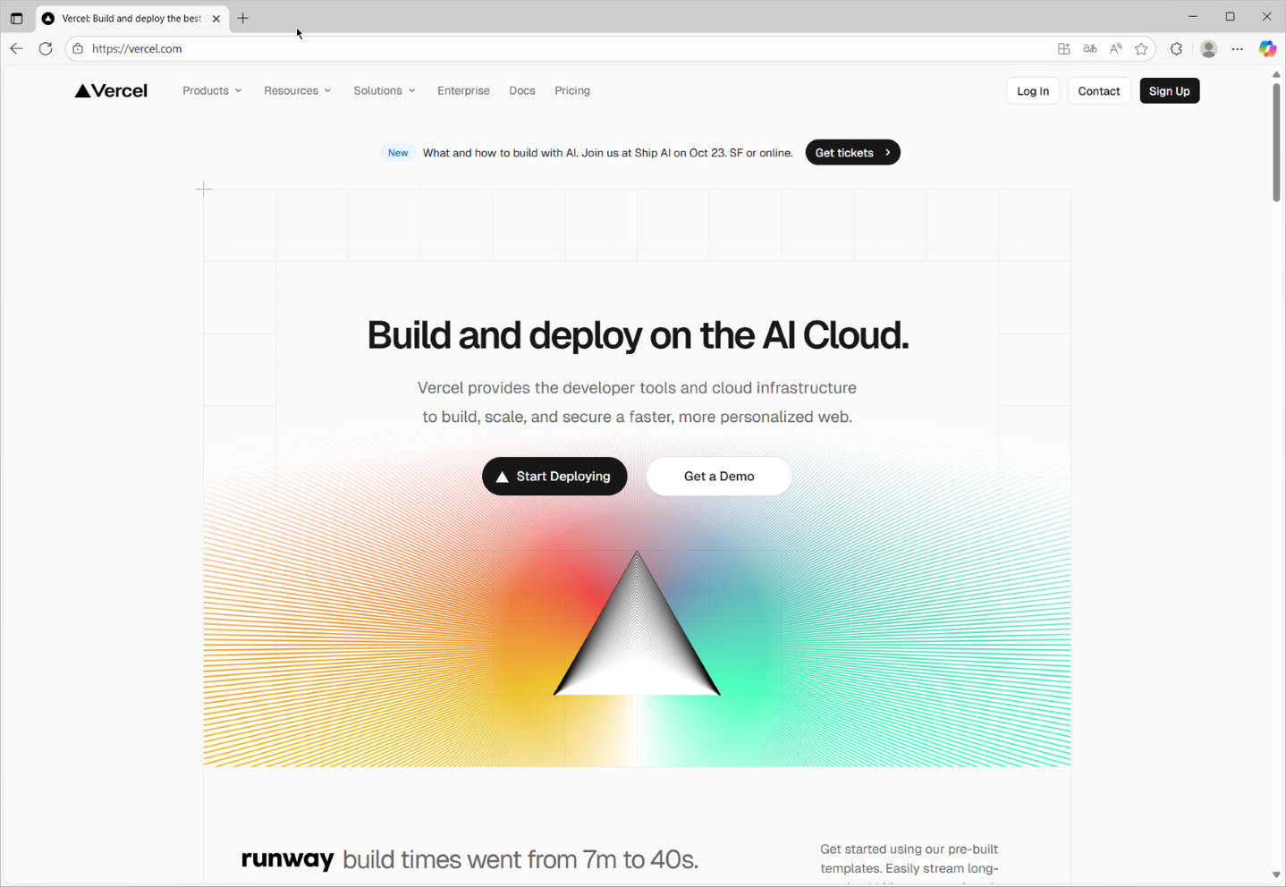 Vercel公式サイト