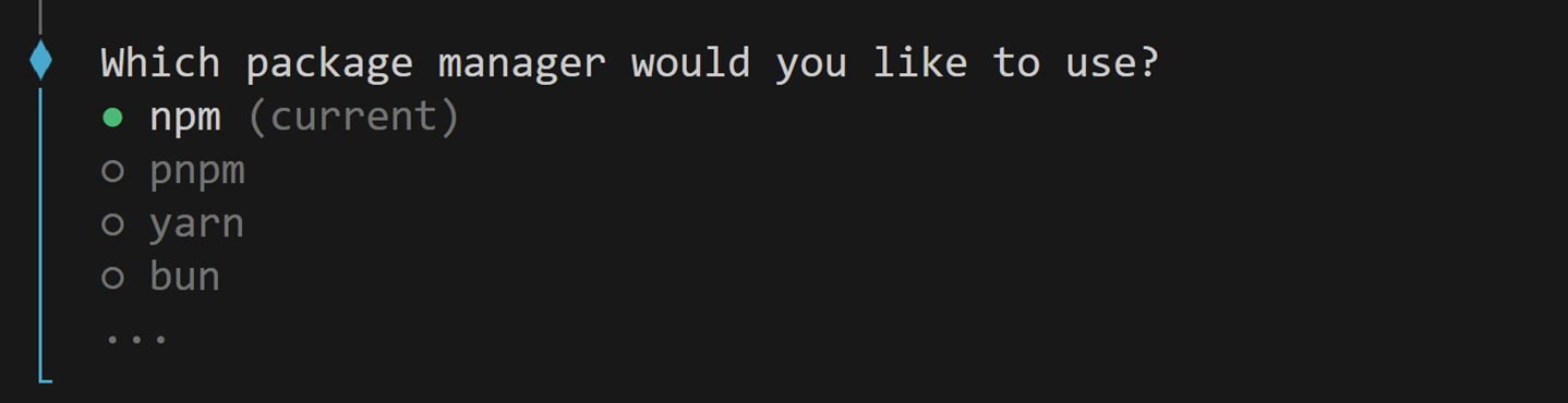パッケージマネージャーの選択
